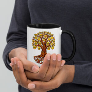 African Spirituality Ancestors Tree Mug with Color Inside
